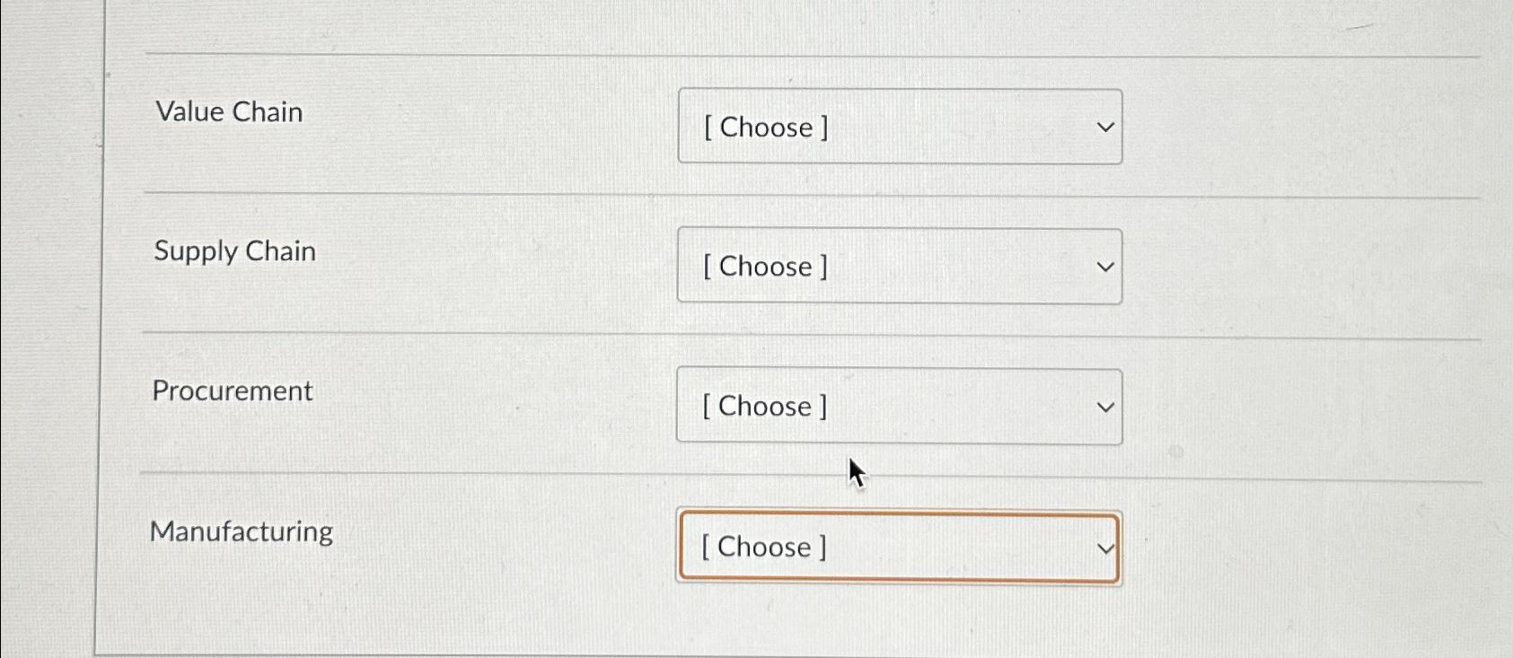  Value Chain Supply Chain Procurement Manufacturing 