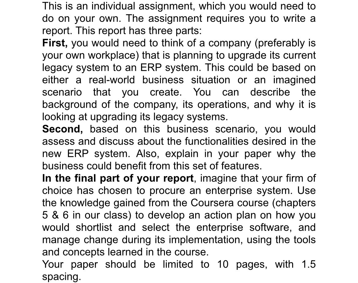 please solve this do on your own. The assignment requires you