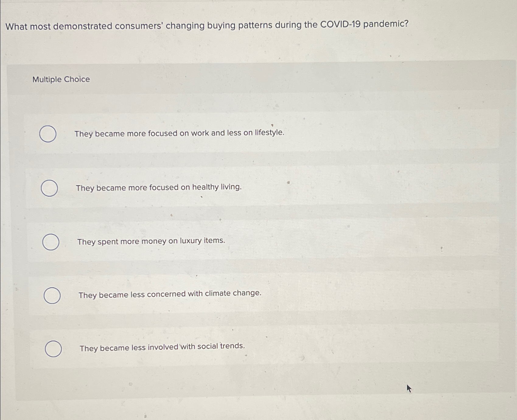  What most demonstrated consumers' changing buying patterns during the COVID-19 pandemic?