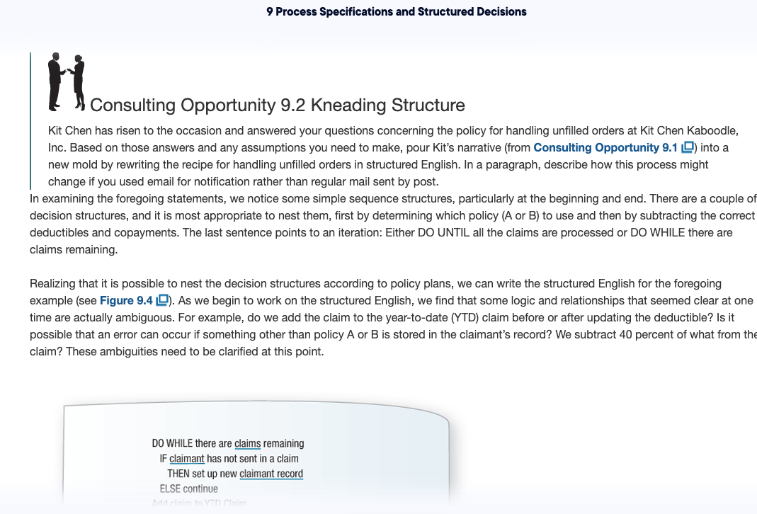 9 Process Specifications and Structured Decisions Consulting Opportunity 9.2 Kneading Structure