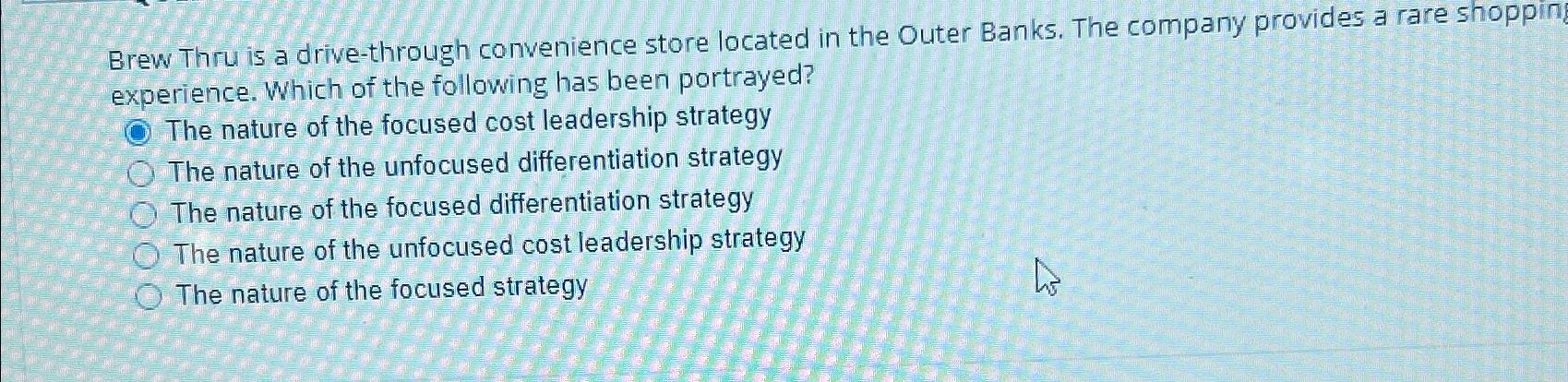  Brew Thru is a drive-through convenience store located in the Outer