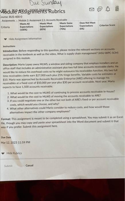  Course: BUS-400-0 Hide Assignment Information instructions Introduction: Before responding to this