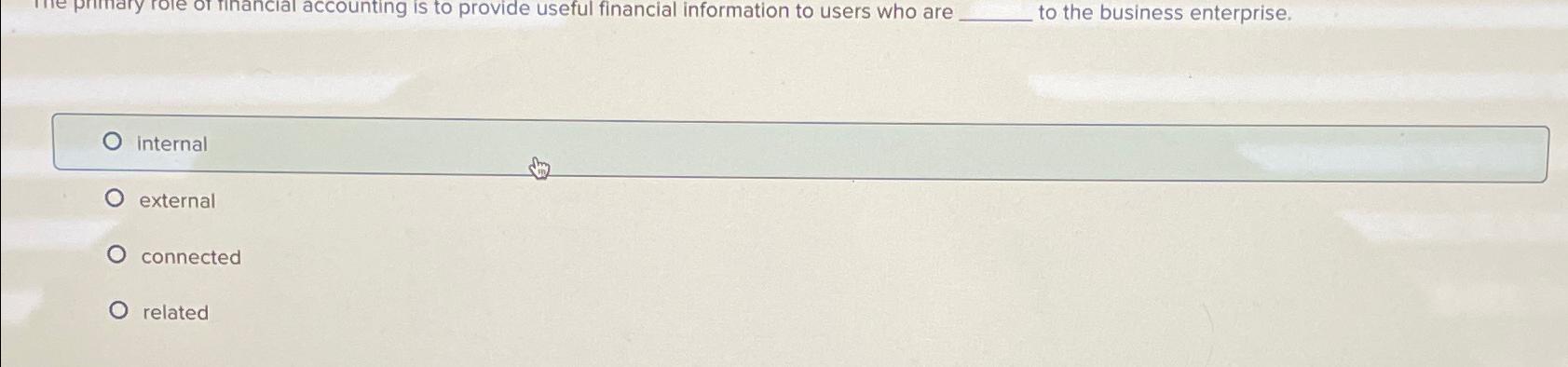  internal external connected related 