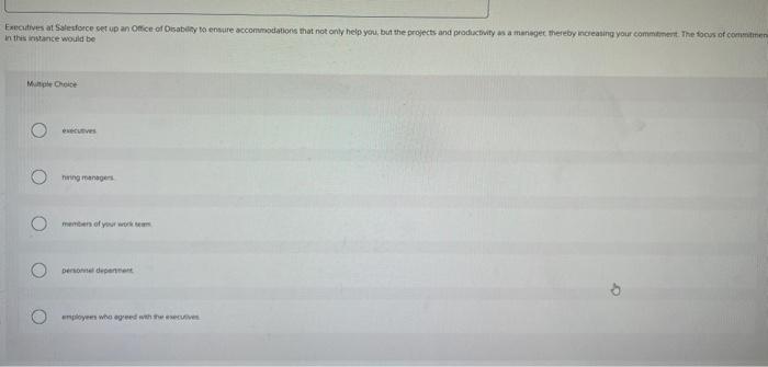 issues, including employees with disabilities. If employees do not feel they are