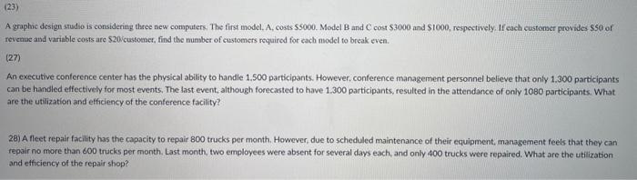  A graphie design srodio is considering three new computers. The firs