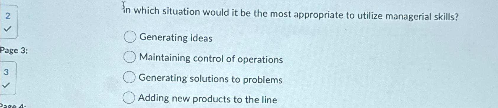  2 in which situation would it be the most appropriate to