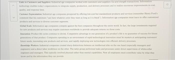 operating assumptions of the information age on textbook page 502 will be