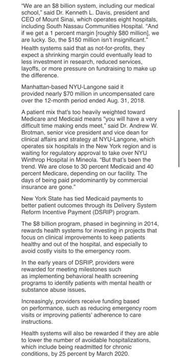 reason behind hospitals seeing a large amount of Medicare and Medicaid patients: