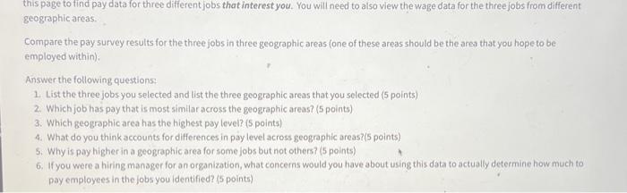  this page to find pay data for three different jobs that