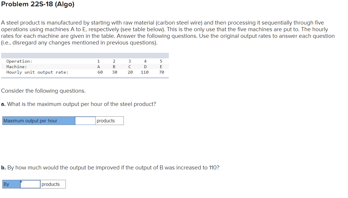  c. By how much would the output be improved if the