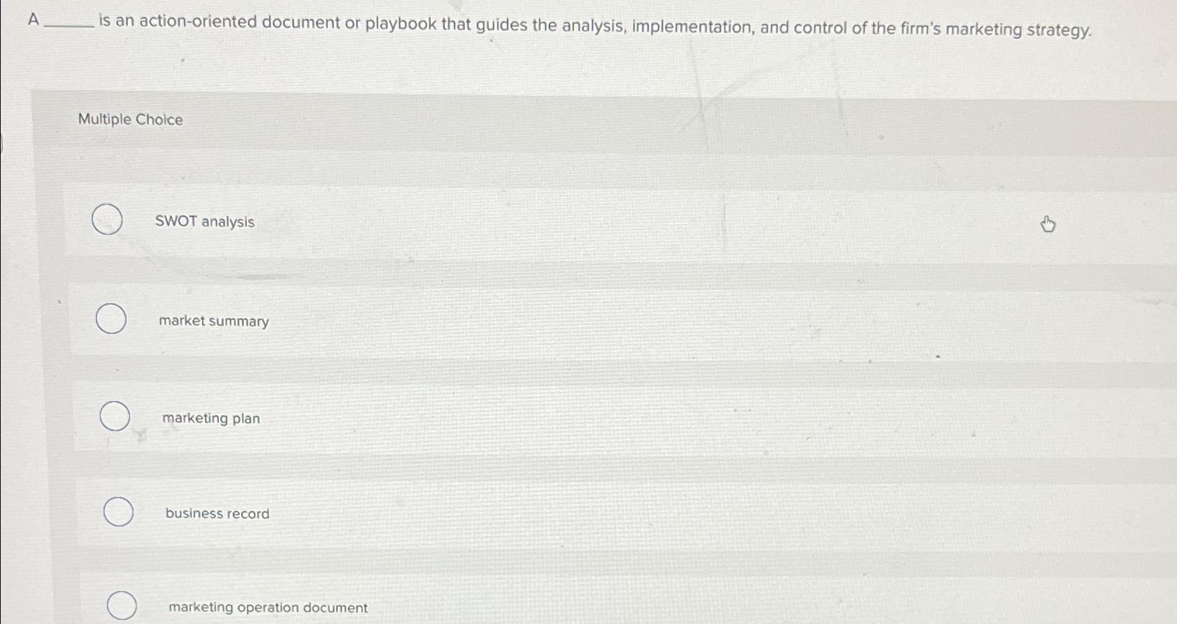  A is an action-oriented document or playbook that guides the analysis,