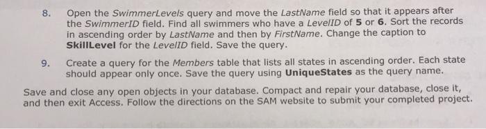 a national chain of swim clubs targeted to youth and adults who