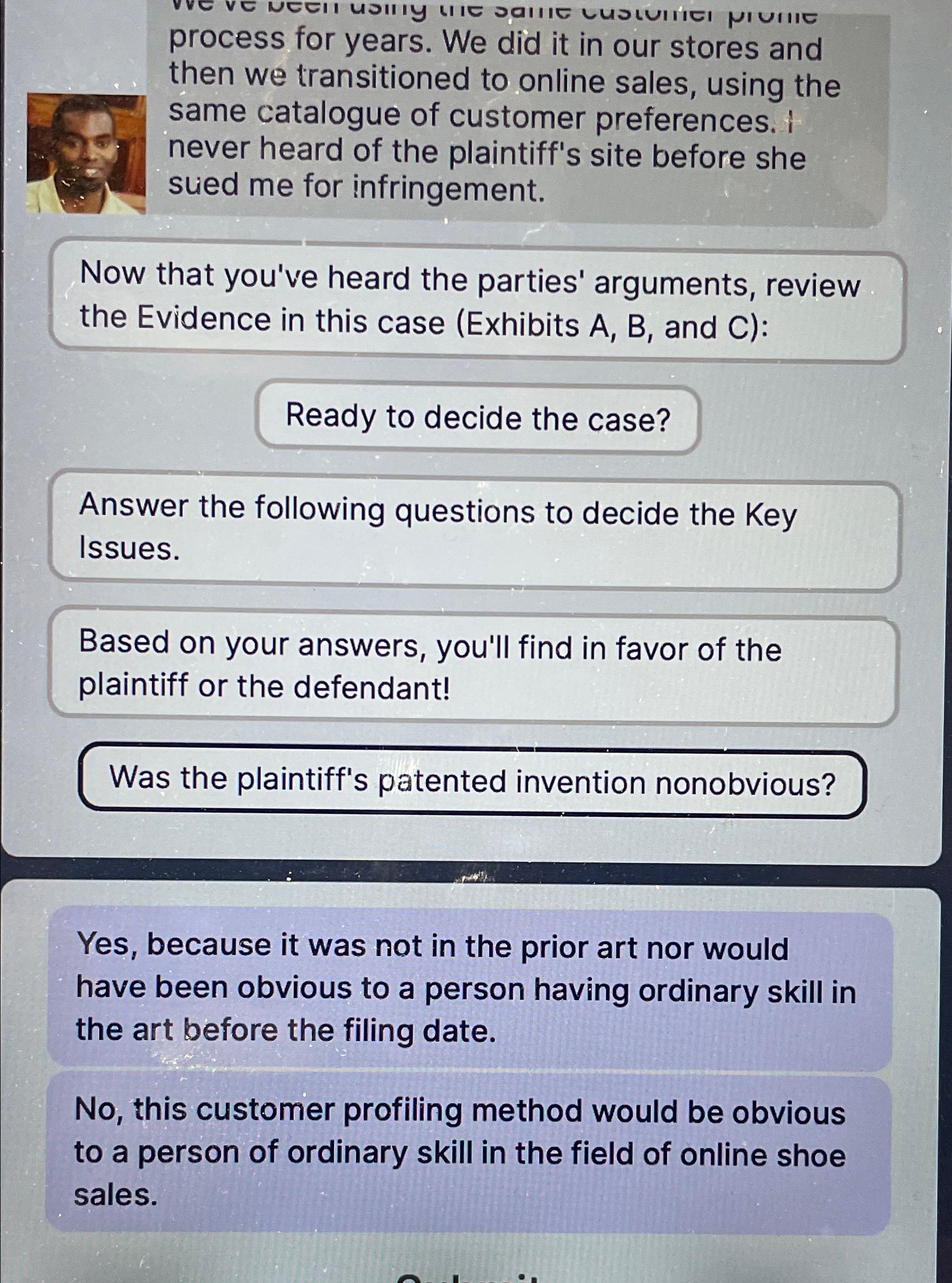  process for years. We did it in our stores and then