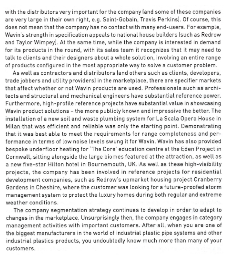 book, and answer the following questions: 1. List four macro-segmentation variables and