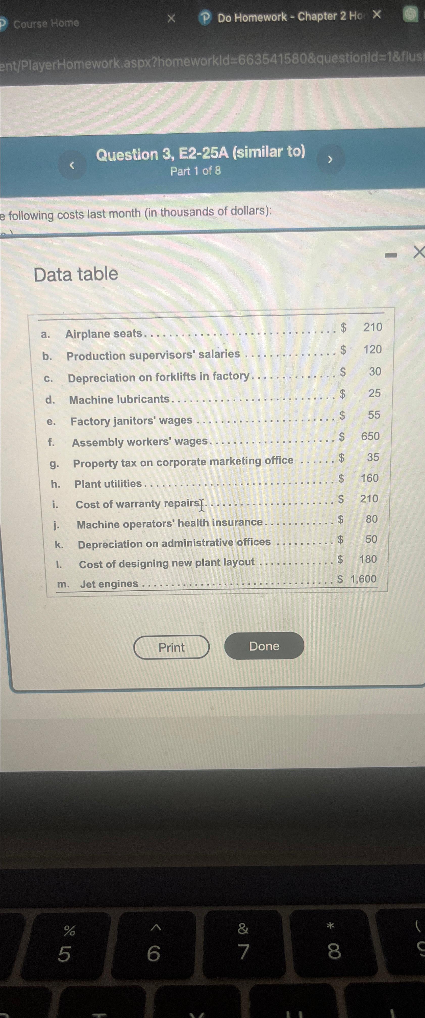  Course Home Do Homework - Chapter 2 Ho Question 3, E2-25A