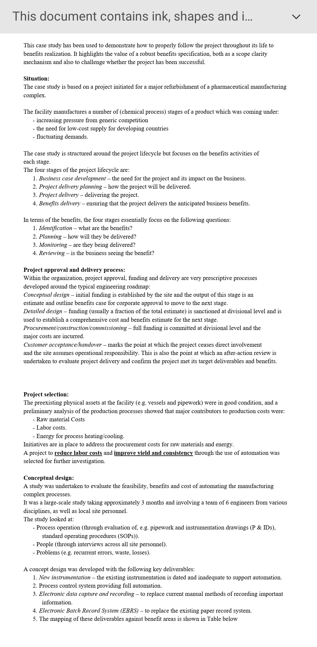 Define the steps of the BRM framework - Was it applied in