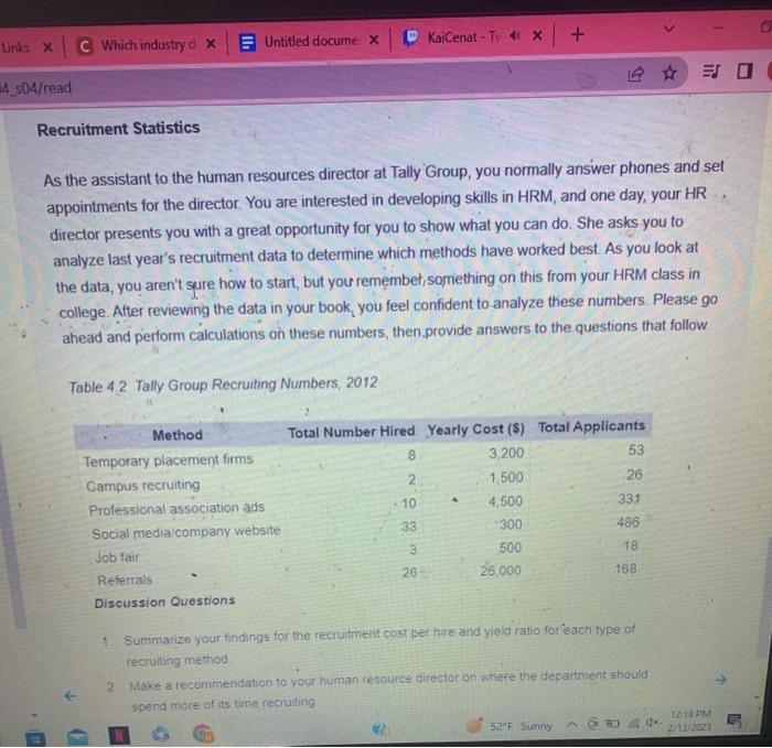 need help on this As the assistant to the human resources director