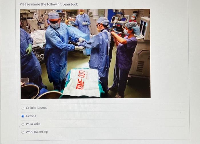  Please name the following Lean tool: Cellular Layout Gemba Poka Yoke