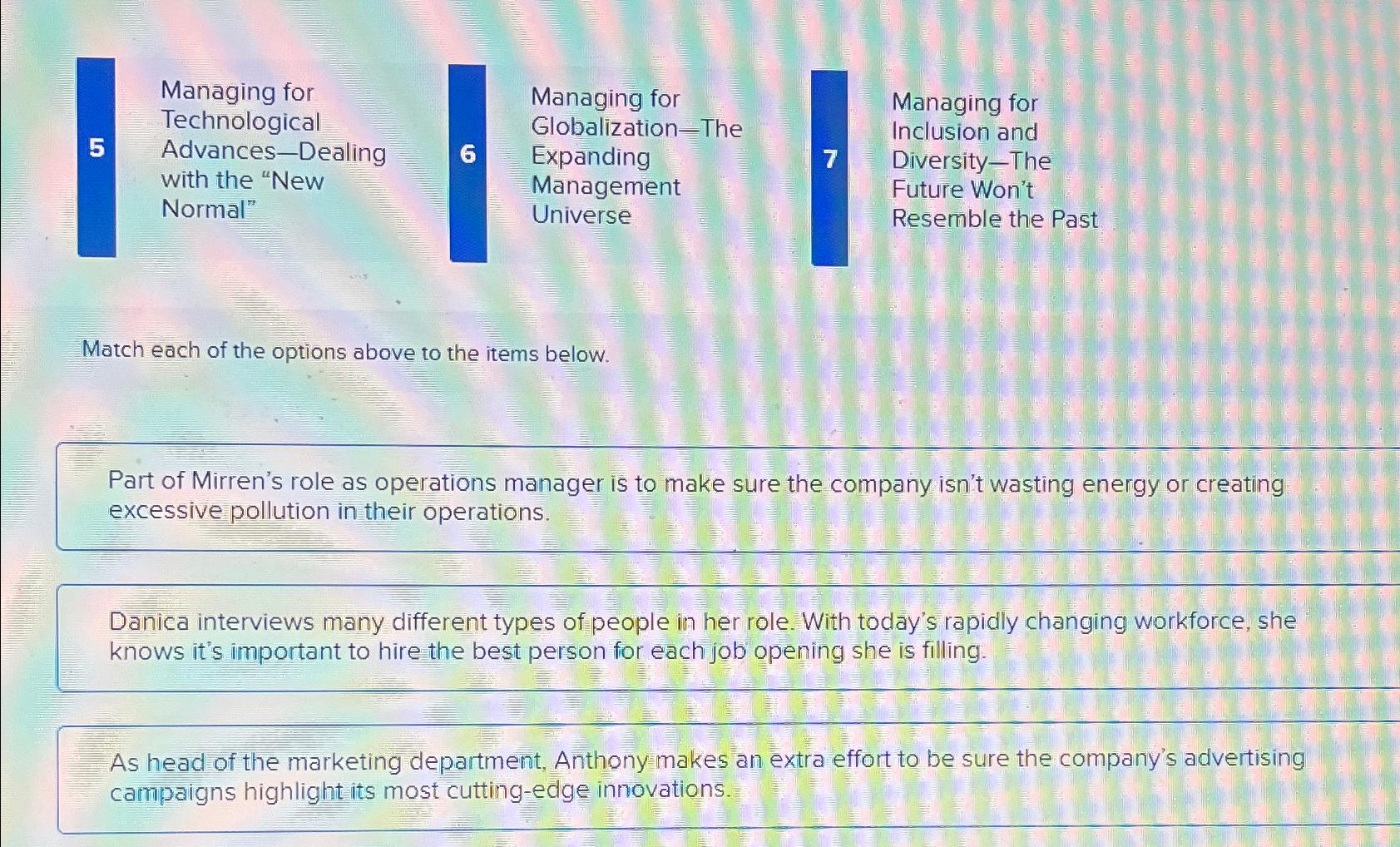  5 Managing for Technological Advances-Dealing with the "New Normal" Managing for