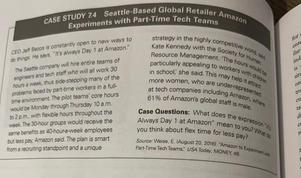 Please read the case study 7.4 and answer the following questions: What