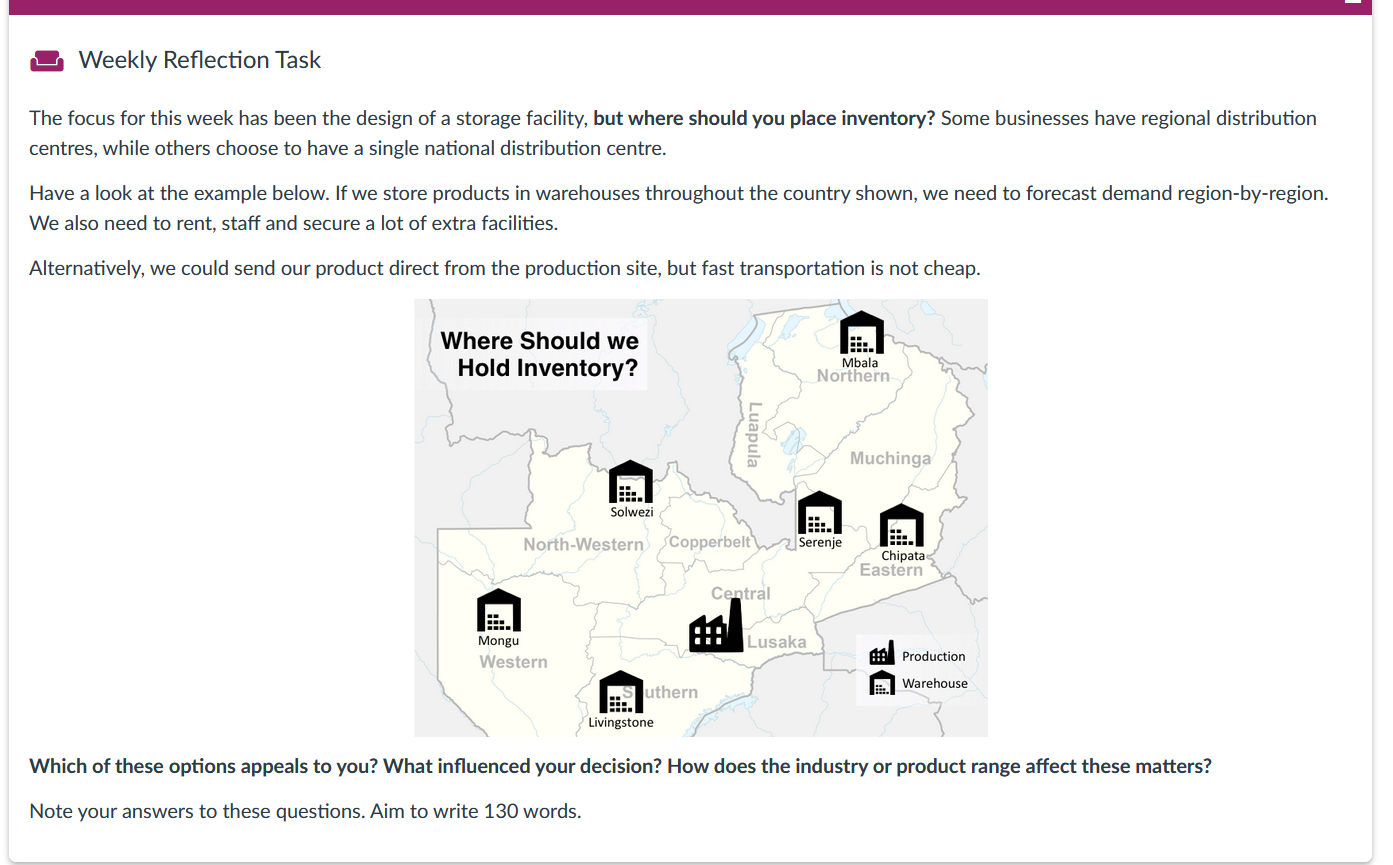  \\( \\square \\) Weekly Reflection Task The focus for this week