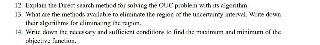  solve all 12. Explain the Direct search method for solving the