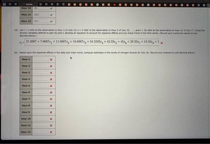 in southem Calfomia monitor the ampunt of szone, carbon dioxide, and nitrogen