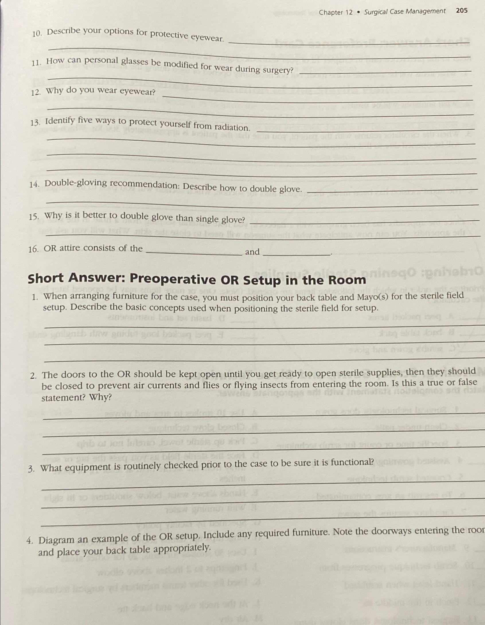  Chapter 12- Surgical Case Management 205 10. Describe your options for