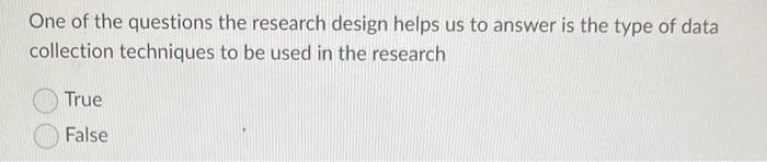 no other way to identify statistics of significance. True False survey research