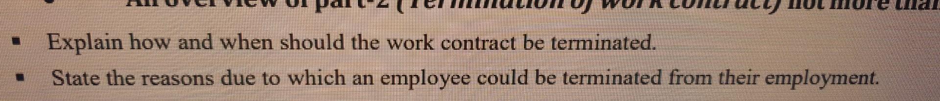 when the work should Explain how and when should the work contract