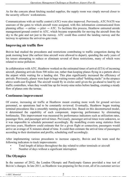 major factors affecting airport capacity. Discuss the relationships between these factors. Operations