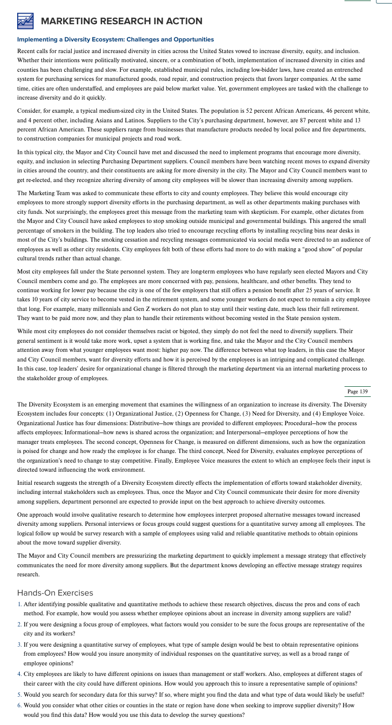 MARKETING RESEARCH IN ACTION Implementing a Diversity Ecosystem: Challenges and Opportunities