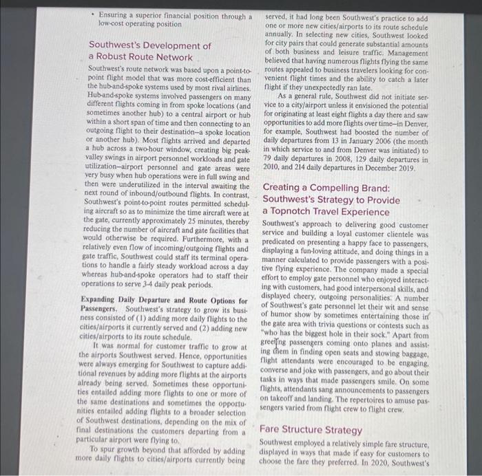 enviable distinction of being the only major air carrier in the world