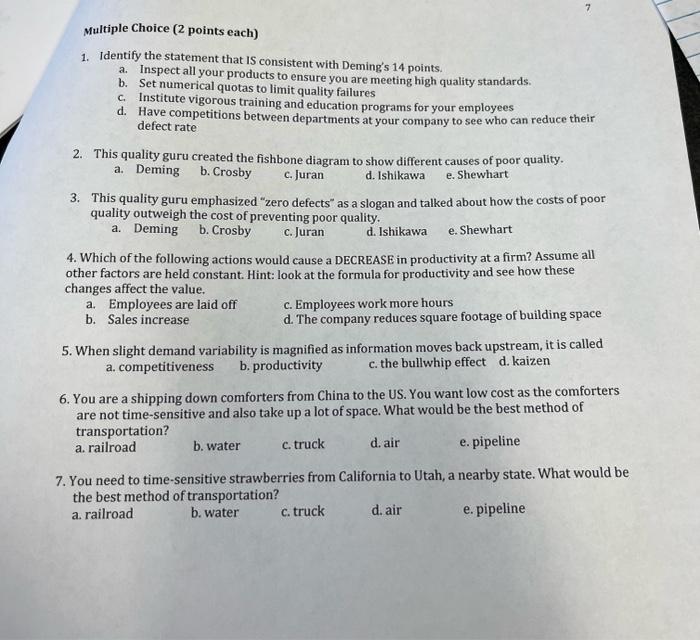  answer all please 1. Identify the statement that IS consistent with