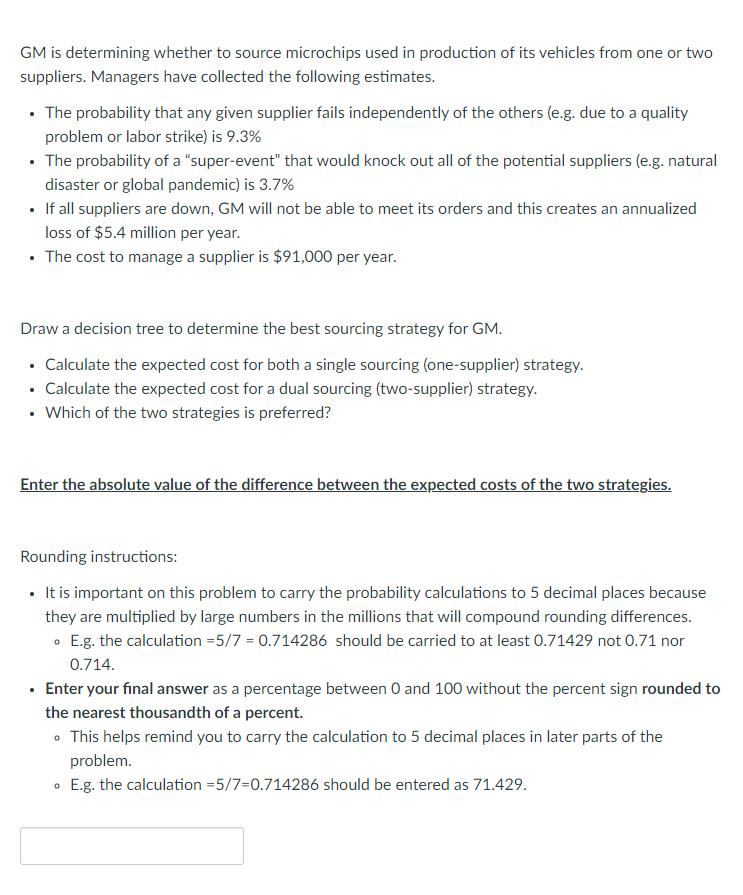 Please fully answer correctly, will upvote if done right. GM is determining