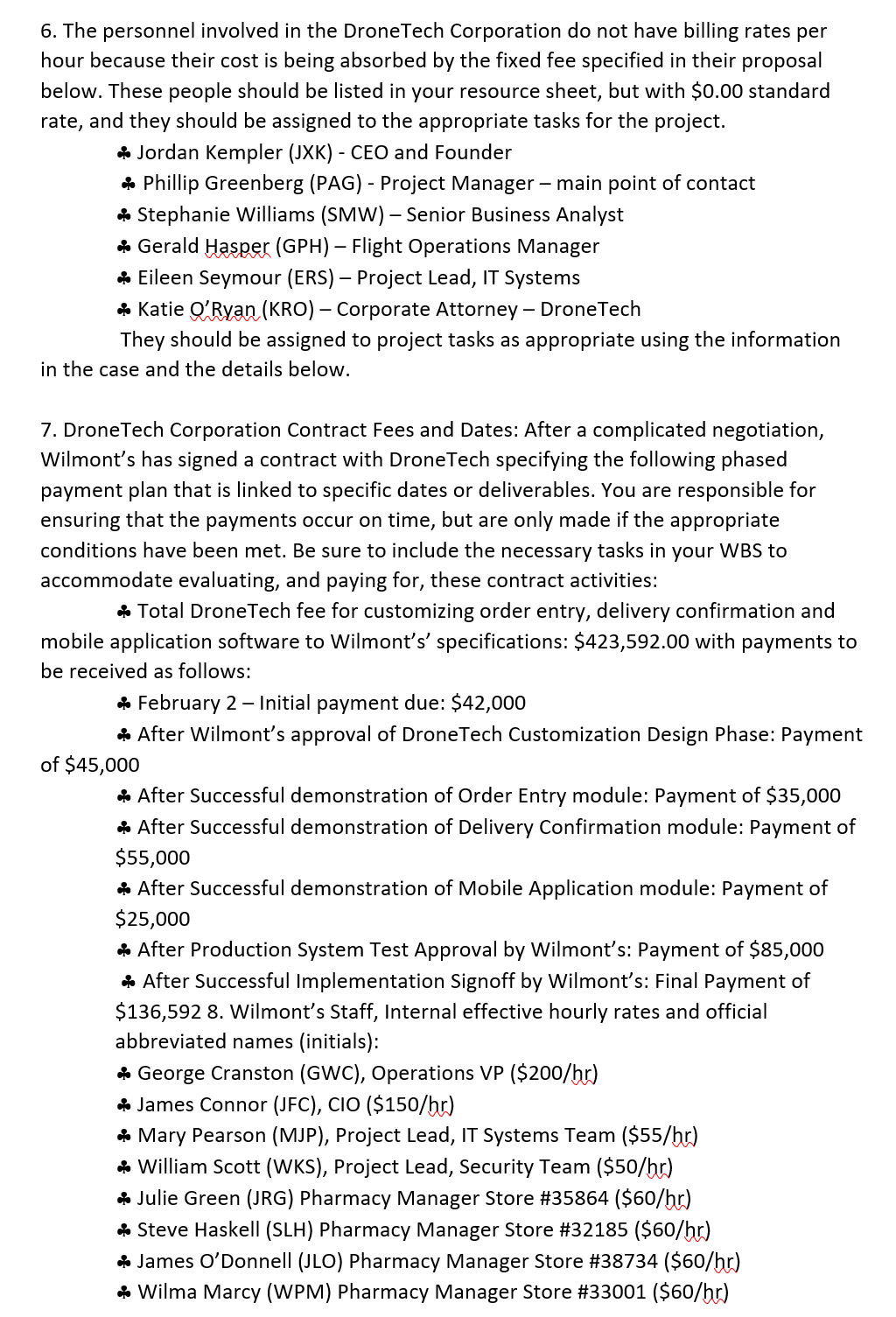 - List of all risk - List of potential responses - Root