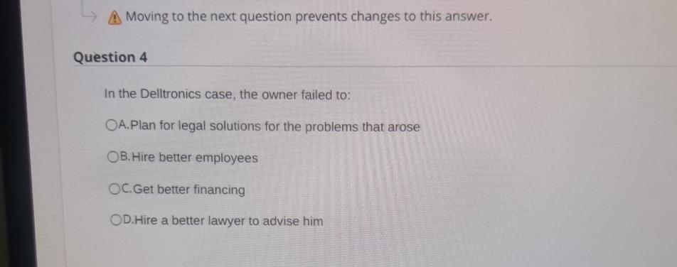  Moving to the next question prevents changes to this answer. Question