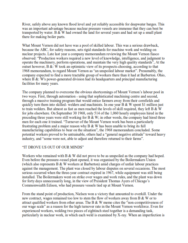 by the clients? THE GREAT NUCLEAR FIZZLE AT OLD B \& W