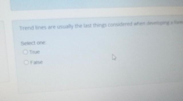 Trend lines are usually the last things considered when developiry x