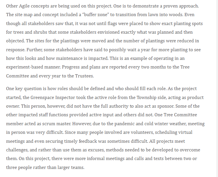 premature to try to describe specific outputs. Therefore, it made sense to