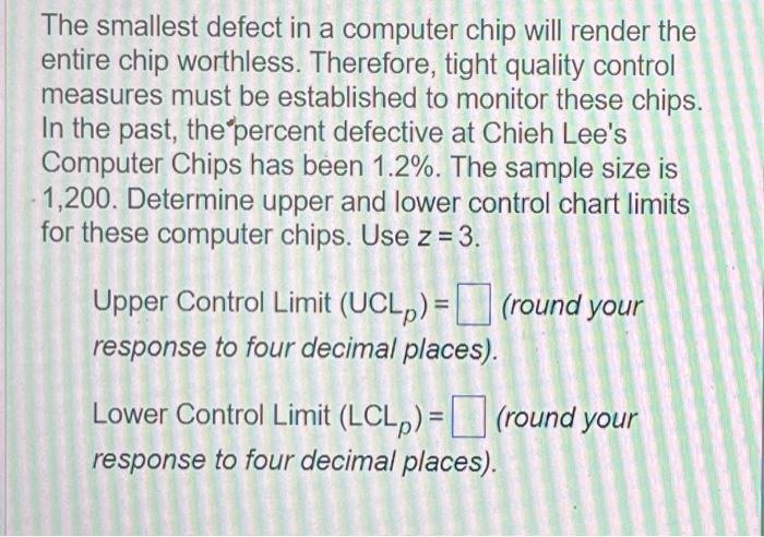  The smallest defect in a computer chip will render the entire