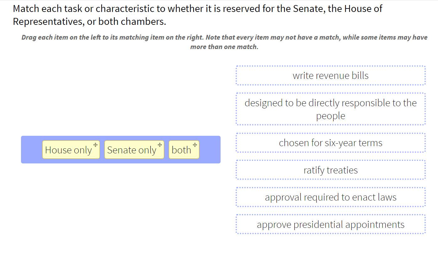  Match each task or characteristic to whether it is reserved for