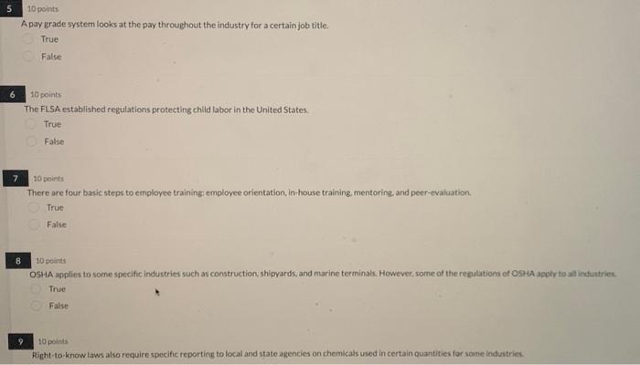 please help asap A pay grade system looks at the pay throughout