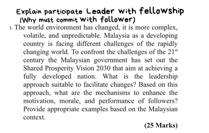 Explain participate Leader with fellowship (Why must commit with follower) 3.