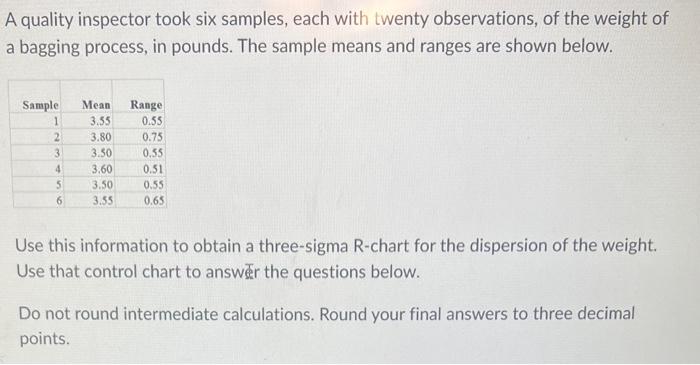 please find upper control limit , lower control limit , and center