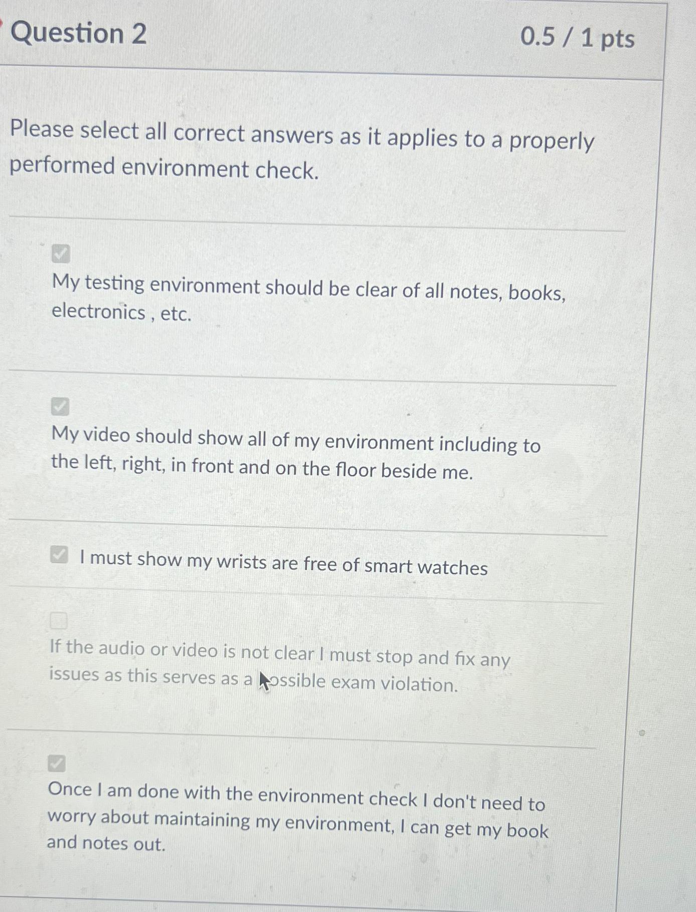  Question 2 0.51pts Please select all correct answers as it applies