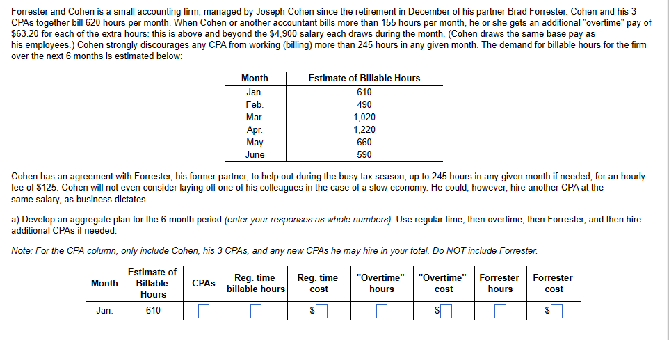 Question 13 A. PLEASE DO THIS FOR ALL MONTHS - JAN TO