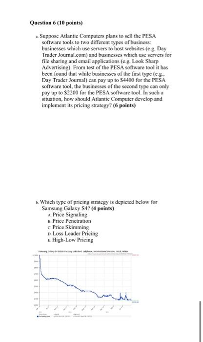  Question 6 (10 points) a. Suppose Atlantic Computers plans to sell