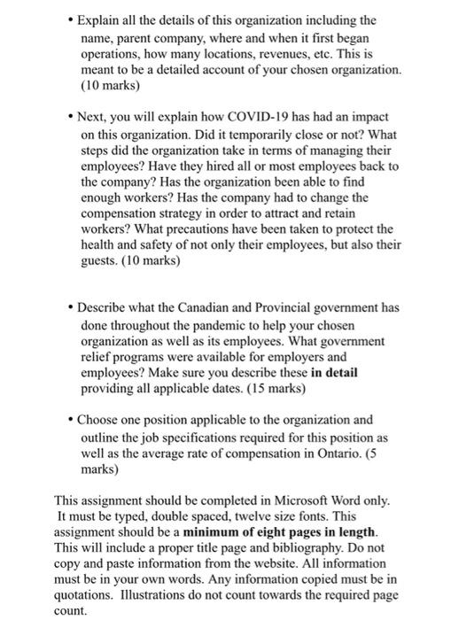 My organization is: AIR CANADA please answer the 3rd part only thanksss