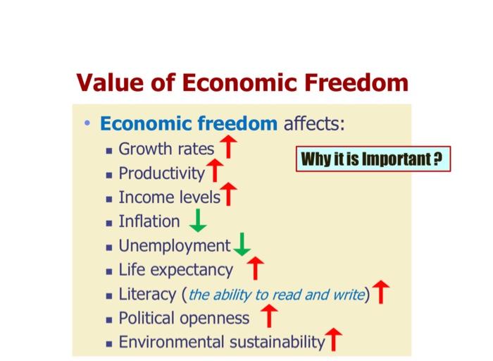 Gravity Economic Freedom Fiscal freedom = - Economic freedom means that people